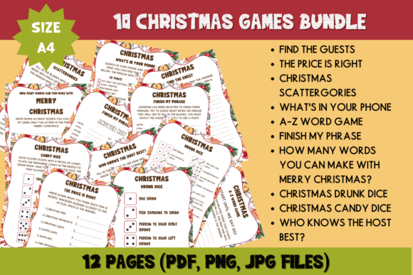 10 Christmas Games Bundle - 12 Pages: A Review of Seasonal Illustrations