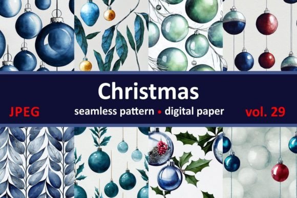 Blue Christmas Decorations Seamless: A Crafter's Review of This Illustrations Asset