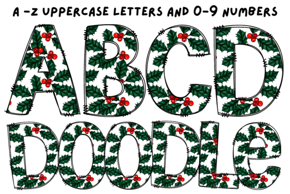 Christmas Alphabet Doodle PNG: A Review for Digital Sellers