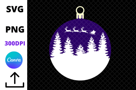 Christmas Ball with Tree and Santa: Festive Illustrations for Local Brands