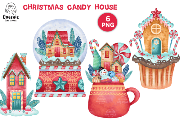 Christmas Candy House Holiday Season Illustrations Review