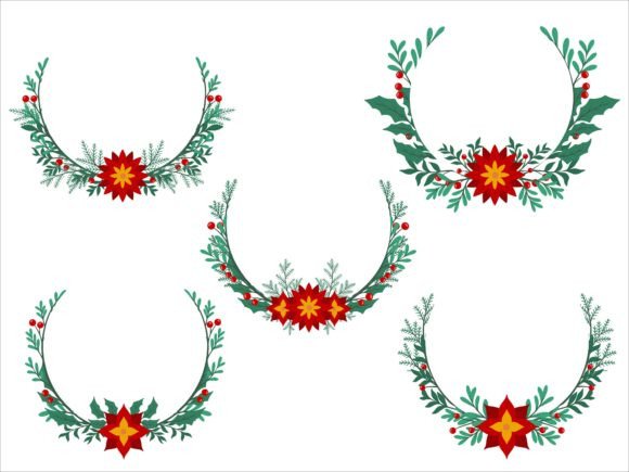 Christmas Flower Circle Frame: A Designer's Review for Seasonal Illustrations