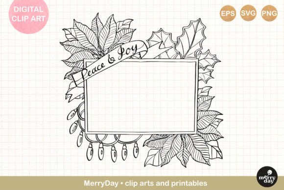 Christmas Frame Line Art: A Designer's Review of Festive Illustrations