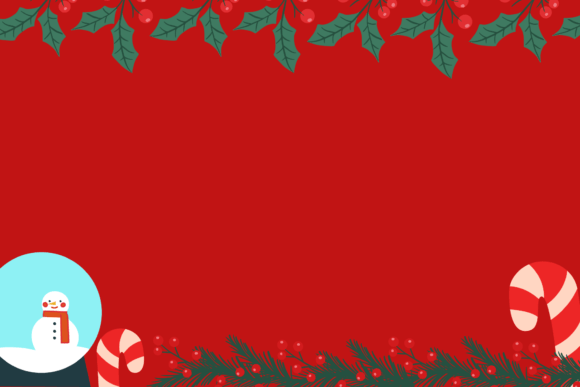 Christmas Red Background: Festive Illustrations for Real Crafts
