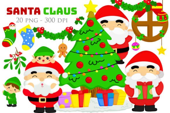 Christmas Santa Claus IllustrationVector for Modern Blog