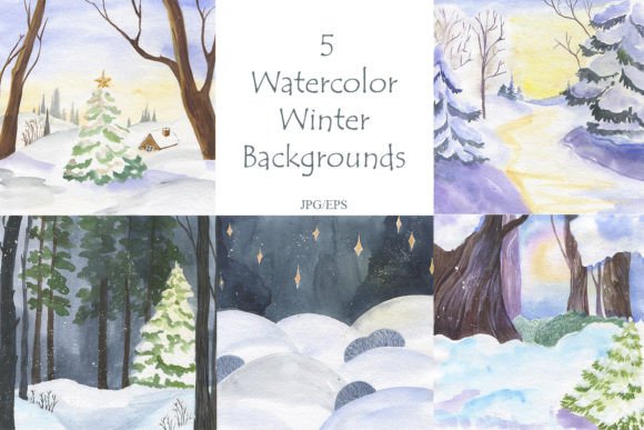 Christmas Watercolor Backgrounds: Festive Illustrations for Handmade Sellers