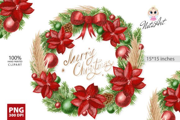 Christmas Wreath, Christmas Decoration: A Designer's Review of Seasonal Illustrations