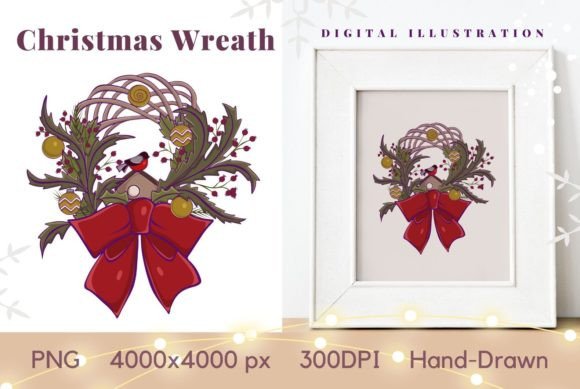 Christmas Wreath Sublimation Design: A Crafter's Review of Festive Illustrations