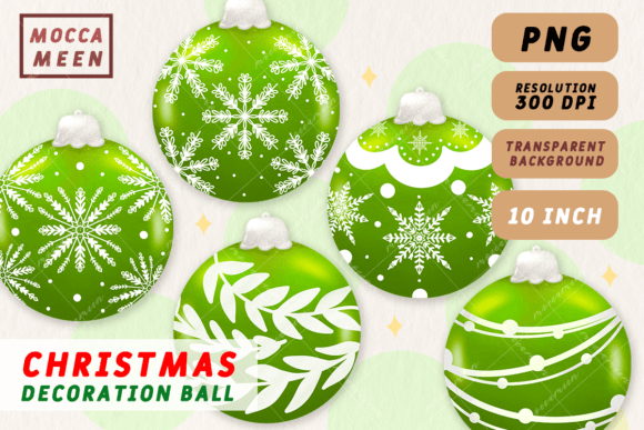 Green Christmas Ball Ornaments Illustrations Review