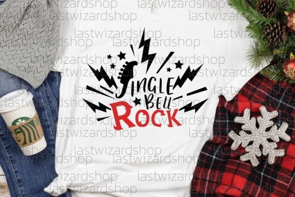 Jingle Bell Rock Svg, Christmas Music in Illustrations