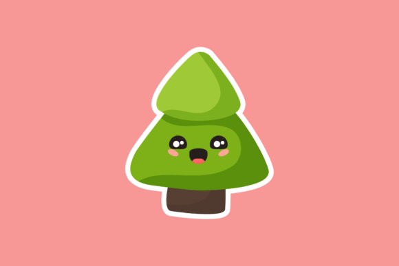 Kawaii Christmas Graphic Design Art for Illustrations
