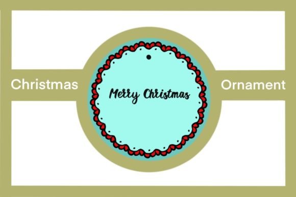 Merry Christmas Round Object blue red Illustrations for Sellers