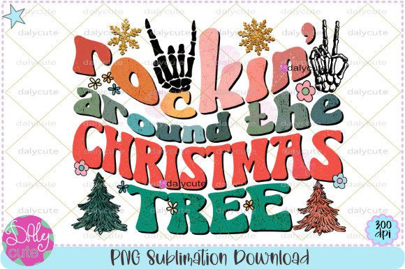 Retro Christmas Tree Funny Sublimation: A Review of Seasonal Illustrations