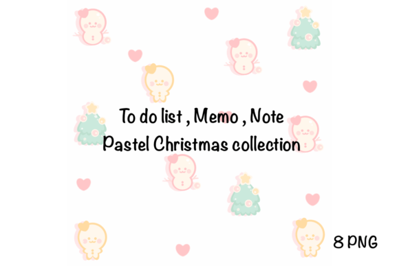 To Do List, Memo, Note, Pastel Christmas for Illustrations